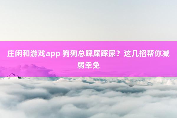 庄闲和游戏app 狗狗总踩屎踩尿？这几招帮你减弱幸免